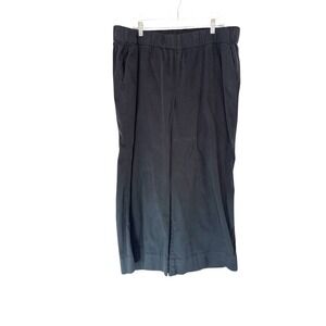 J.Crew Astrid Chino Pant Black Plus Pull On Stretch Casual Wide Leg‎ Size 2X